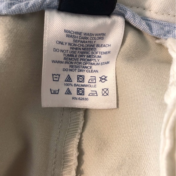 Lands End Traditional Fit Chino Khaki Pants 44 Tall x 33 Flat Front Bootcut - Picture 4 of 4